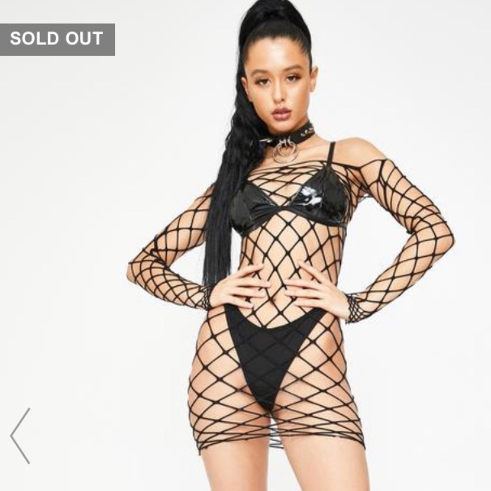 black fishnet dress 🕸 dolls kill